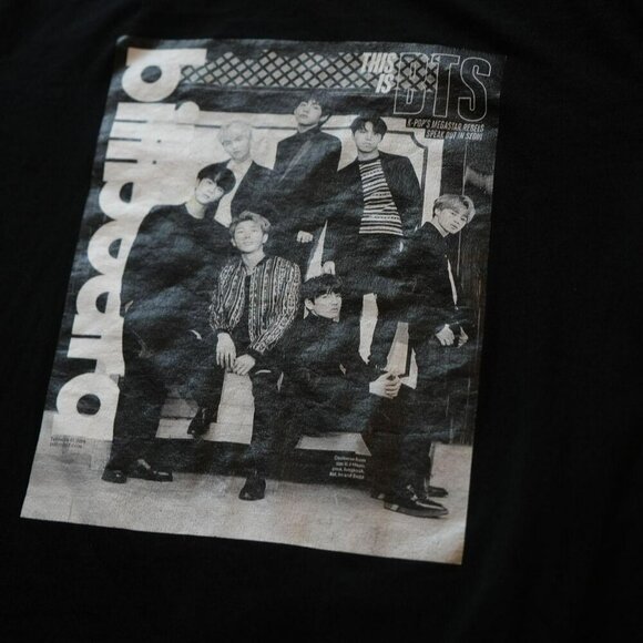 🖤 BTS Black Graphic Tee – Size S - Picture 2 of 3